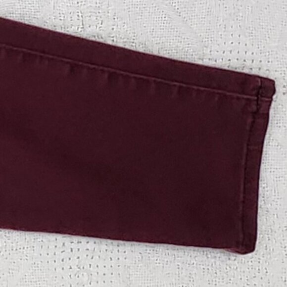 Maroon High waisted Skinny Jeans with Triple Button - Picture 6 of 8